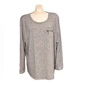 💚 My Style Long Sleeve Top with Pocket, Size 3X